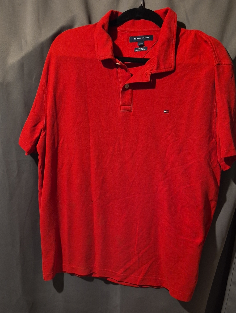 Tommy Hilfiger Men's Bright Red Polo with Small Logo